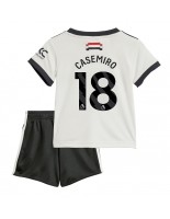 Manchester United Casemiro #18 Tredjedraktsett Barn 2024-25 Korte ermer (+ bukser)